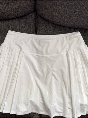 CALIA Court Collection White Pleated Athletic Mesh Tennis Skort XL